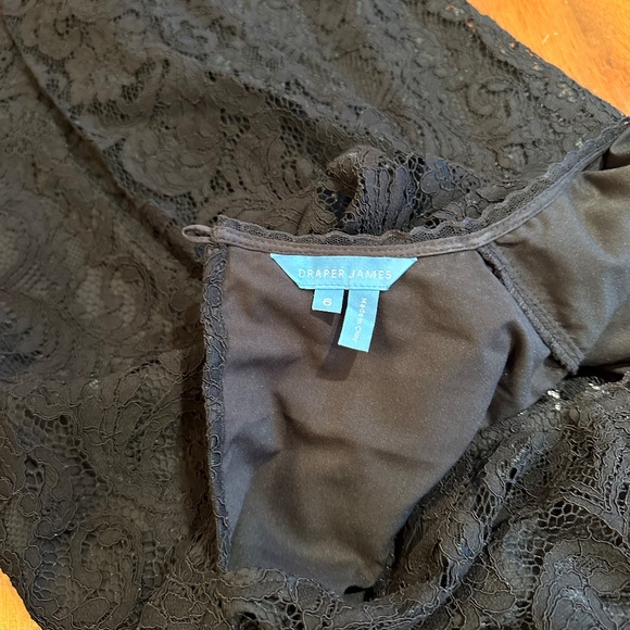 Draper James Black Lace Top NWT Size 6 - Picture 7 of 7